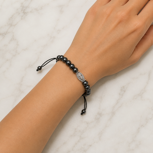 Pulsera de Acerina con Virgen de Guadalupe