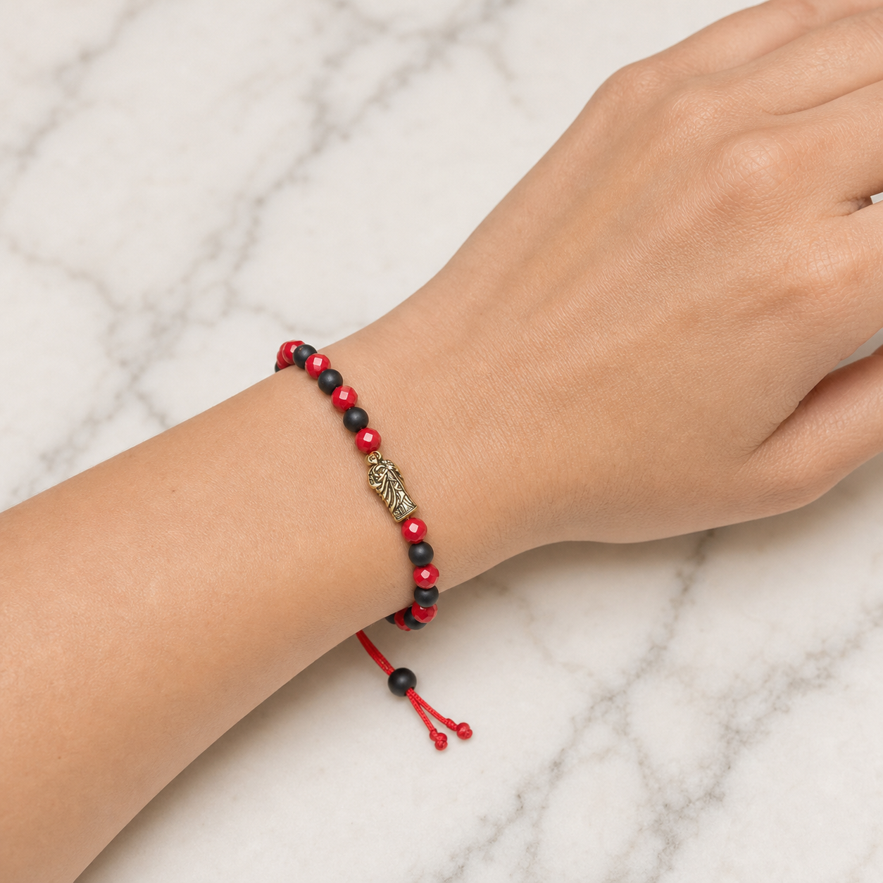 Pulsera Infantil de Cristal con Dije de San Judas Tadeo