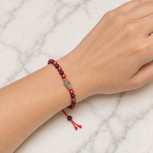 Pulsera Infantil de Cristal con Dije de San Judas Tadeo